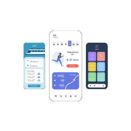 Custom mobile app development showcase — iOS and Android app built by Codeflux